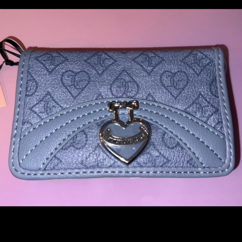 Juicy Couture precious moments slate blue elongated wallet